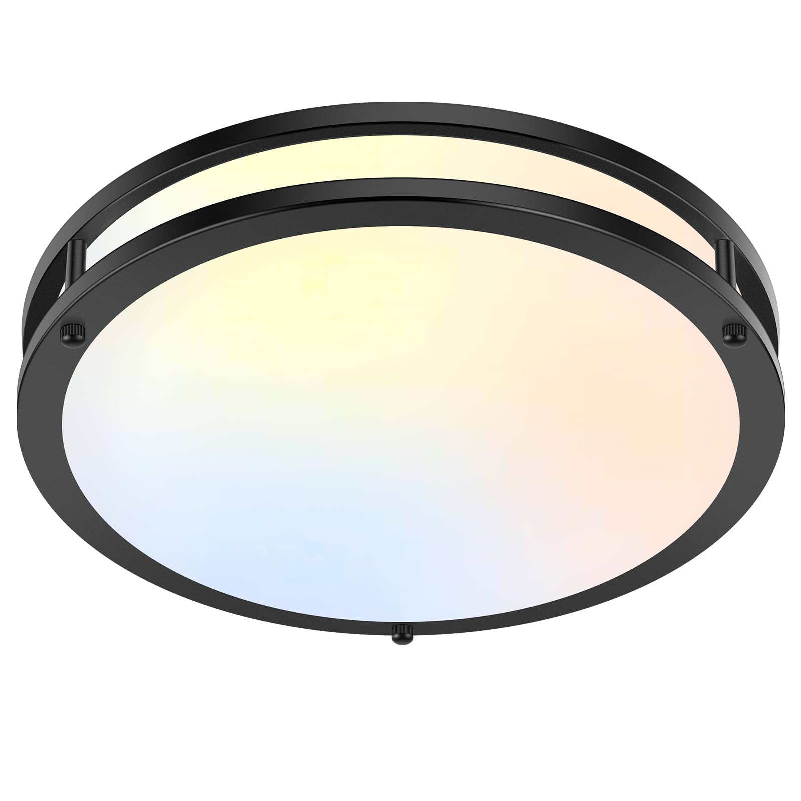 36W LED Ceiling Lights 3600lm Super Bright, Dimmable Flush Mount Light Fixtures 6500K/5000K/4000K/3000K/2700K Adjusted Modern Ceiling Lights 2PACK, 13 Inch Ceiling Lamps for Bedroom Kitchen, Nickle