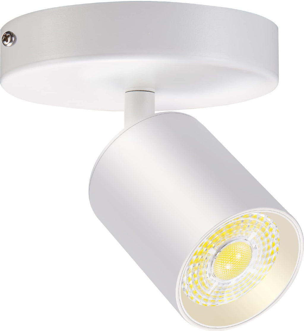 VANoopee Flush Mount LED Ceiling Spotlight Dimmable Adjustable Spotlight Directional Spot Lights Indoor Bright Can Accent Fixture for Living Room Bedroom - CRI90 Flicker Free 10W 800lm 3000K Black
