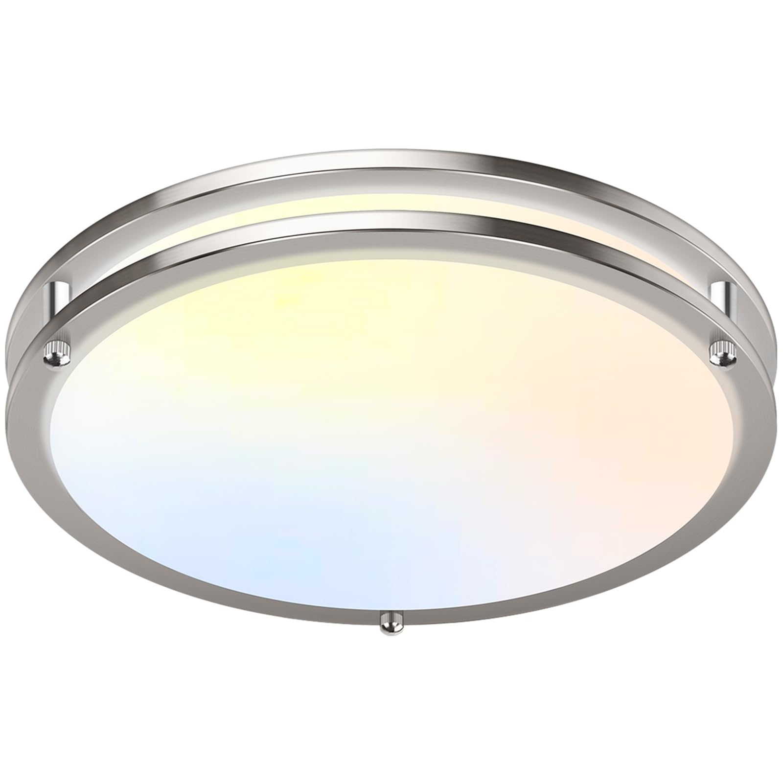 2-Pack 36W LED Ceiling Light Fixture (450W Equiv), 12IN Modern Flush Mount Ceiling Lights, Dimmable Ceiling Lamps Super Bright 3200LM, 3000K/4000K/5000K Adjustable for Bedroom Kitchen Bathroom Hallway