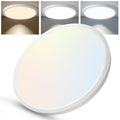 6 Pack 12 Inch Slim Dimmable LED Flush Mount Ceiling Light Fixtures, 24W 2640LM 3000K/4000K/5000K, House Upgrade Led Lights for Bedroom Hallway Laundry Room Rental Units, 240W Equiv., Black