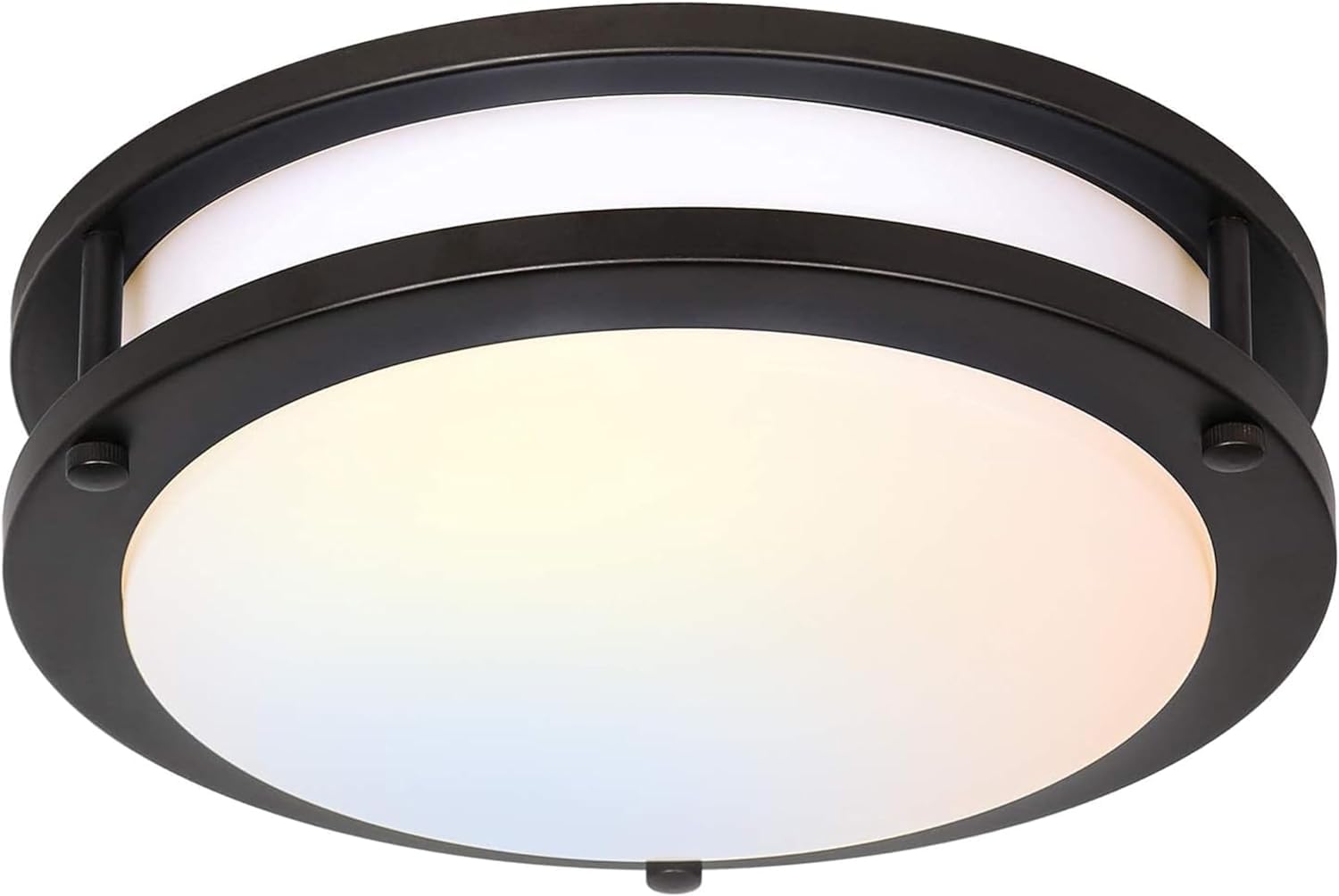13 inch Flush Mount LED Ceiling Light Fixture, 2700K/3000K/3500K/4000K/5000K Adjustable Ceiling Lights, Brushed Nickel Saturn Dimmable Lighting for Hallway Bathroom Kitchen or Stairwell, ETL Listed