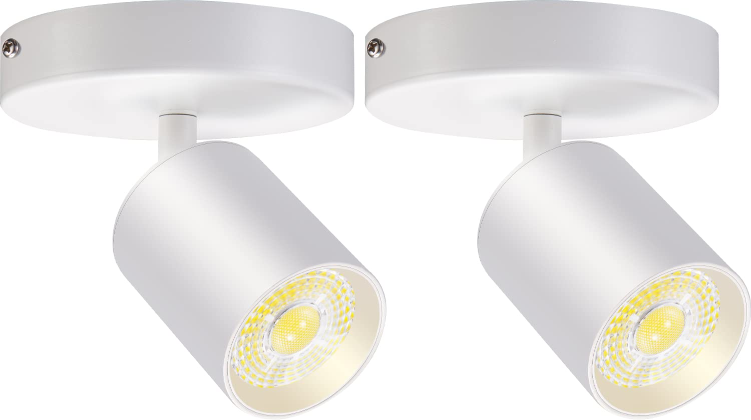 VANoopee Flush Mount LED Ceiling Spotlight Dimmable Adjustable Spotlight Directional Spot Lights Indoor Bright Can Accent Fixture for Living Room Bedroom - CRI90 Flicker Free 10W 800lm 3000K Black