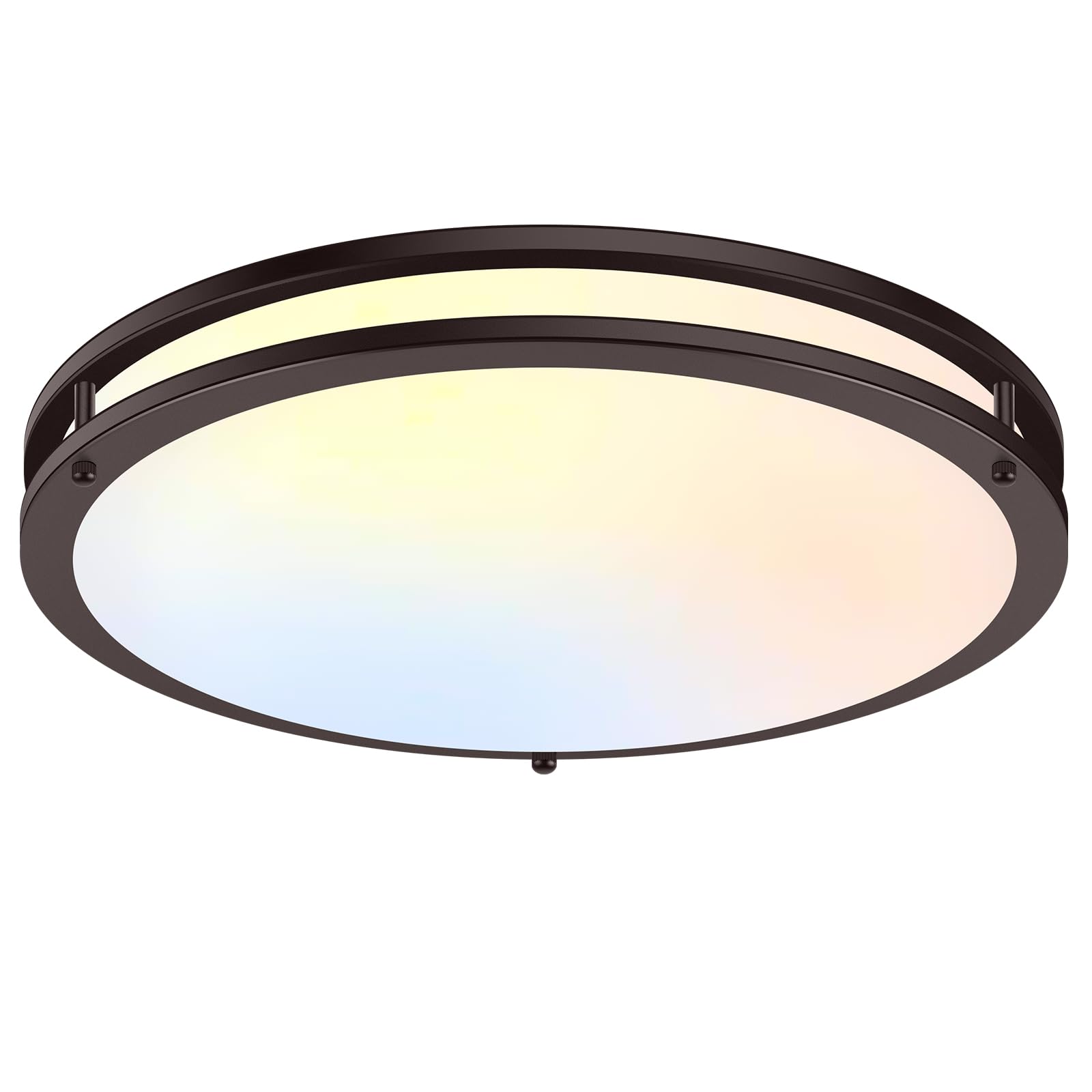 36W LED Ceiling Lights 3600lm Super Bright, Dimmable Flush Mount Light Fixtures 6500K/5000K/4000K/3000K/2700K Adjusted Modern Ceiling Lights 2PACK, 13 Inch Ceiling Lamps for Bedroom Kitchen, Nickle