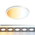 zemty 4Pack LED Flush Mount Ceiling Light, 12Inch 24W Dimmable Ceiling Lights Fixture, 5 Color Temperatures (3000K-6500K) Black Round Ceiling Lamp for Bedroom, Kitchen, Hallway,Bathroom