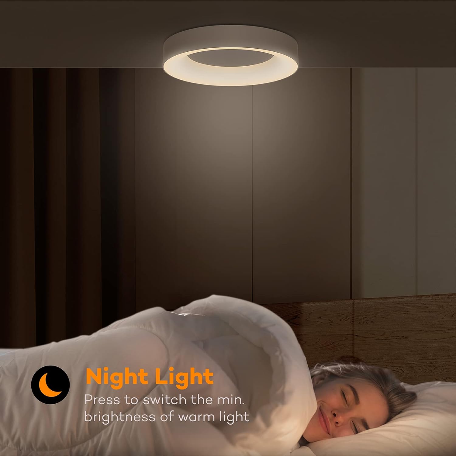 Annaror RGB Flush Mount Ceiling Light with Remote Control, 2400LM Dimmable Ceiling Light Fixture, 3000K-6500K Modern Low Profile Ceiling Lights for Bedroom Kids Room, 11in White