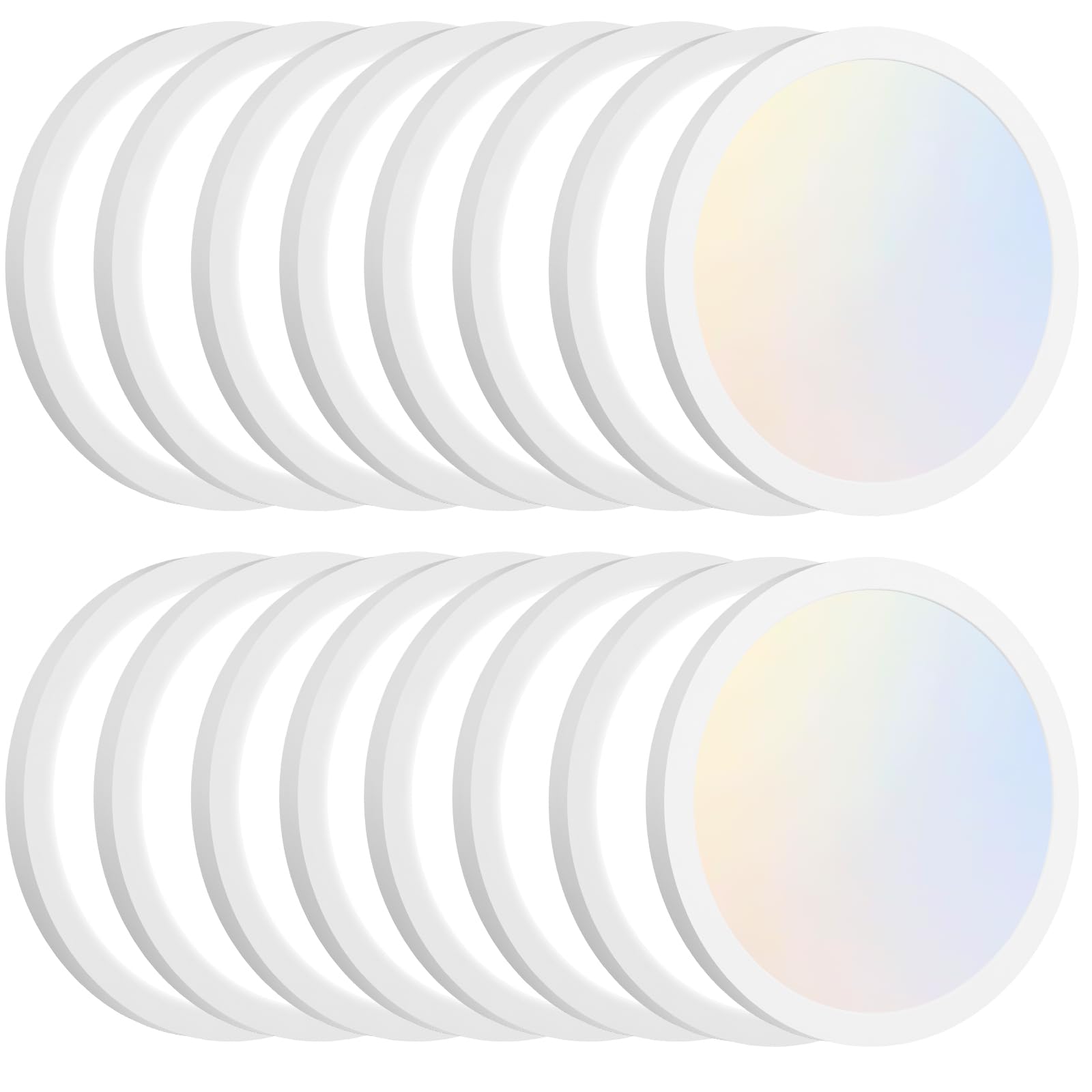 Brightever 4Pack LED Flush Mount Ceiling Light Fixture, 12 Inch 24W, Super Slim 0.67 Inch, 3200LM, Dimmable & 2700K-6500K 5 Color Selectable LED Ceiling Lights for Bedroom
