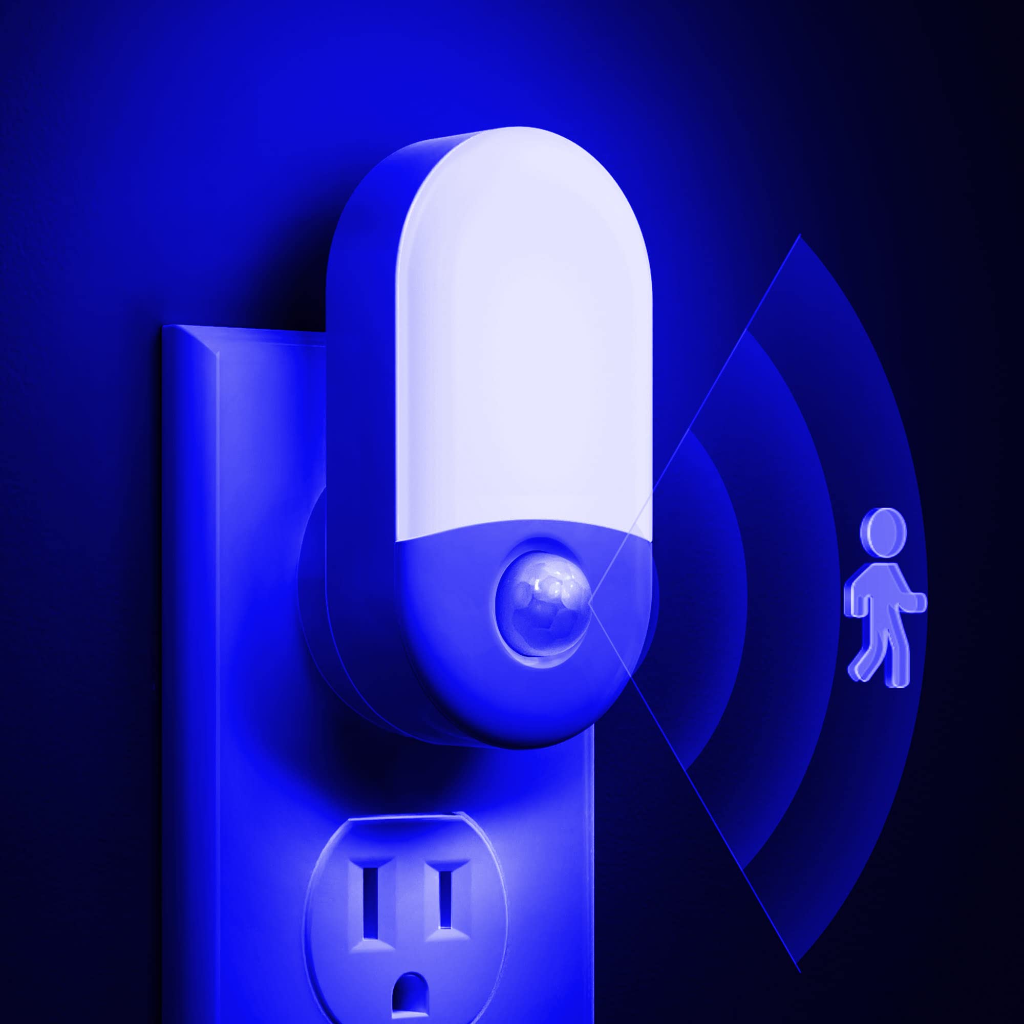L LOHAS LED Motion Sensor Night Light, Motion Activated Night Light, 4Pack, 3000K Warm White, Night Lights Plug into Wall Motion Sensor, 30/60LM Adjustable Brightness, for Kids Adults Bathroom Kitchen