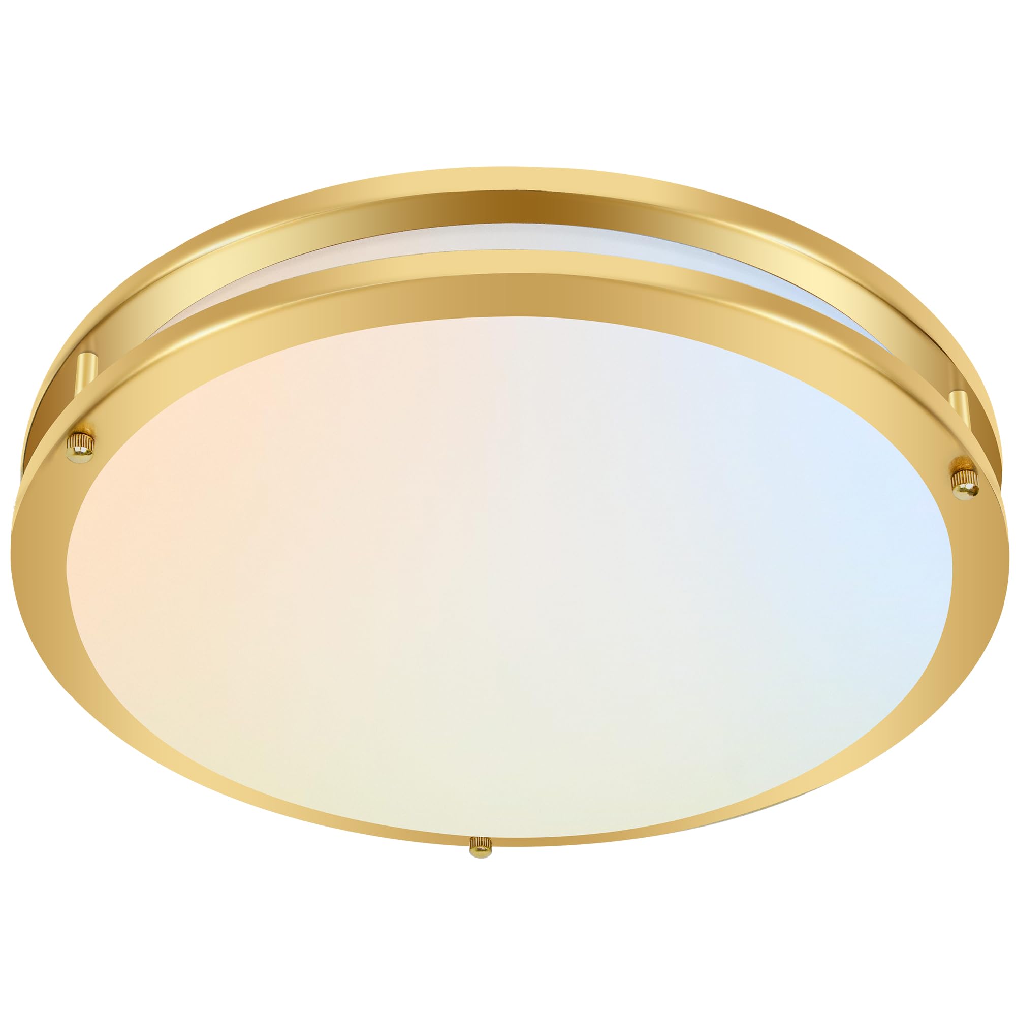 13 inch Flush Mount LED Ceiling Light Fixture, 2700K/3000K/3500K/4000K/5000K Adjustable Ceiling Lights, Brushed Nickel Saturn Dimmable Lighting for Hallway Bathroom Kitchen or Stairwell, ETL Listed