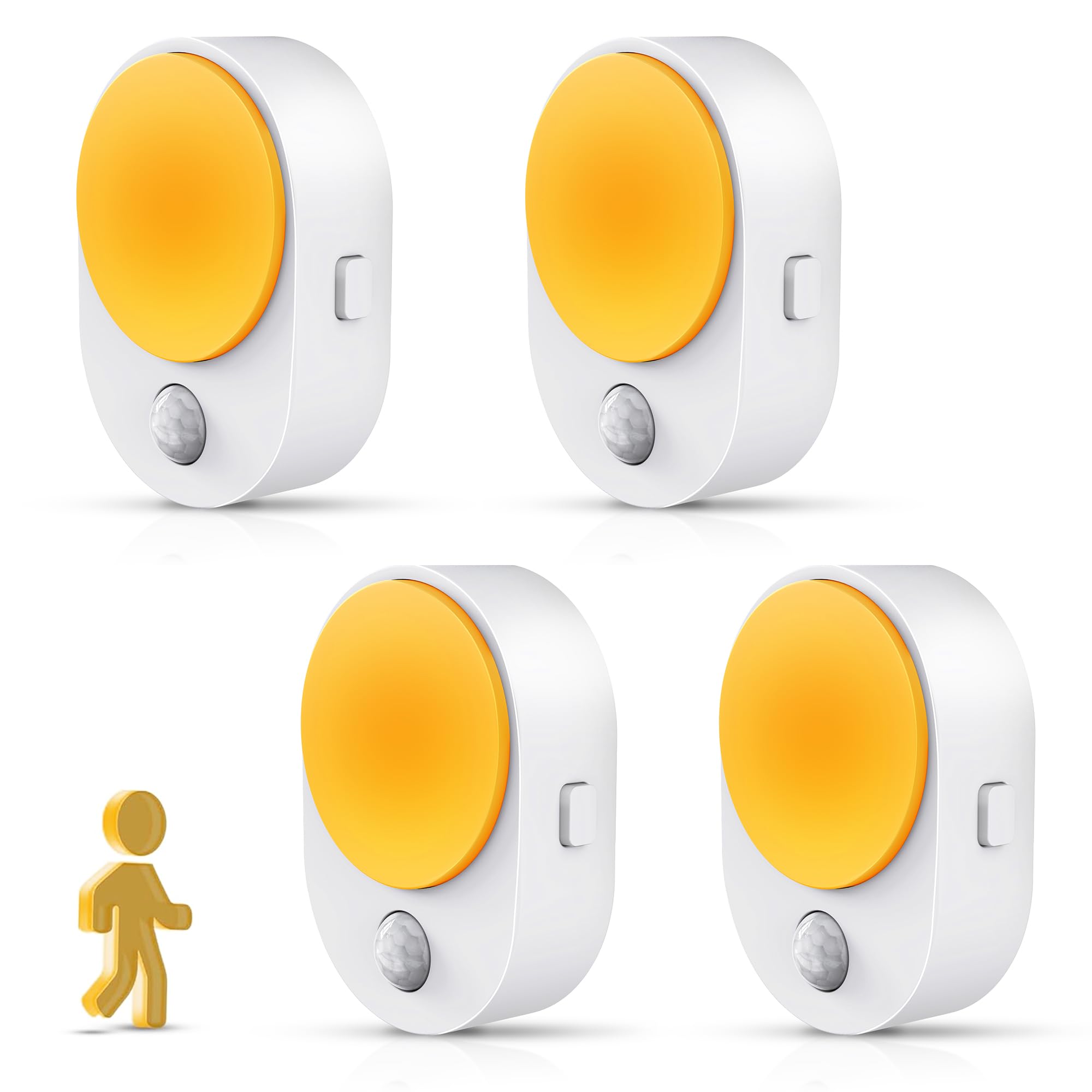 L LOHAS LED Motion Sensor Night Light,[2-PACK] Night Lights Plug into Wall,Motion Sensor and Dusk to Dawn Sensor,3000K Soft White,30/60/100lm Brightness Dimmable,Nightlight for Bathroom Hallway