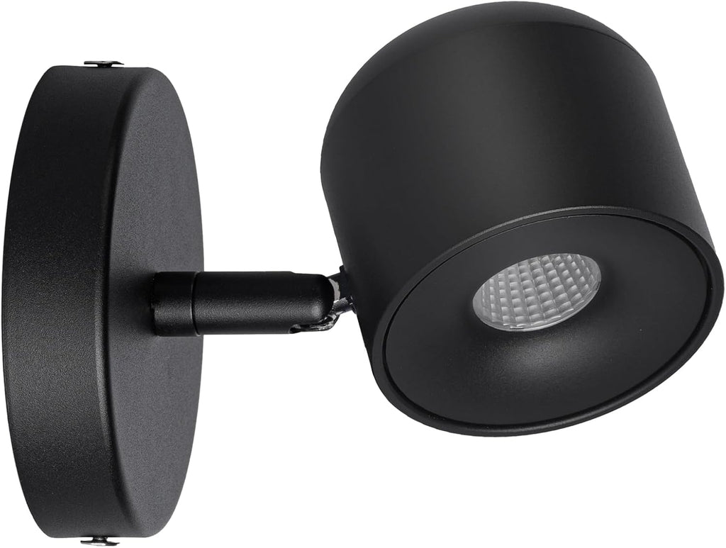 Aisilan Modern Adjustable Wall Sconce Bedside Wall Light Fixture Black LED Reading Light Ceiling Spot Light Warm White CRI 97