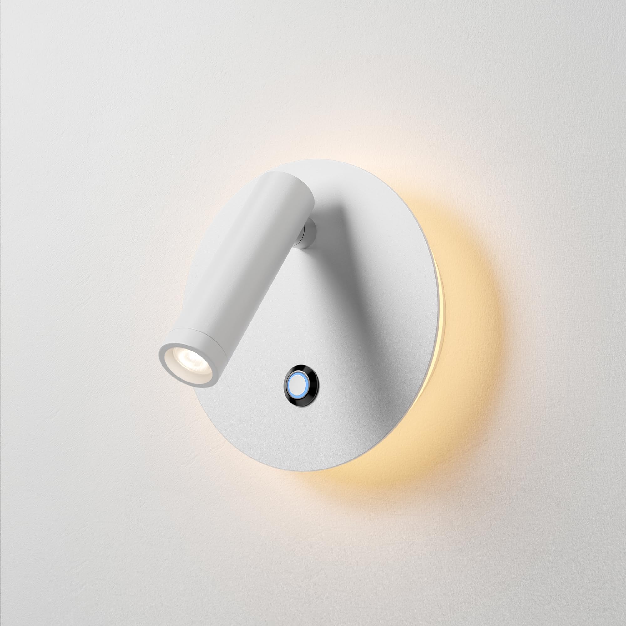 Aisilan Modern Dimmable LED Wall Sconce, 6W Adjustable Angle Bedside Wall Lamp with Touch Switch, Hardwired Indoor Wall Light for Bedroom, Living Room & Hallway