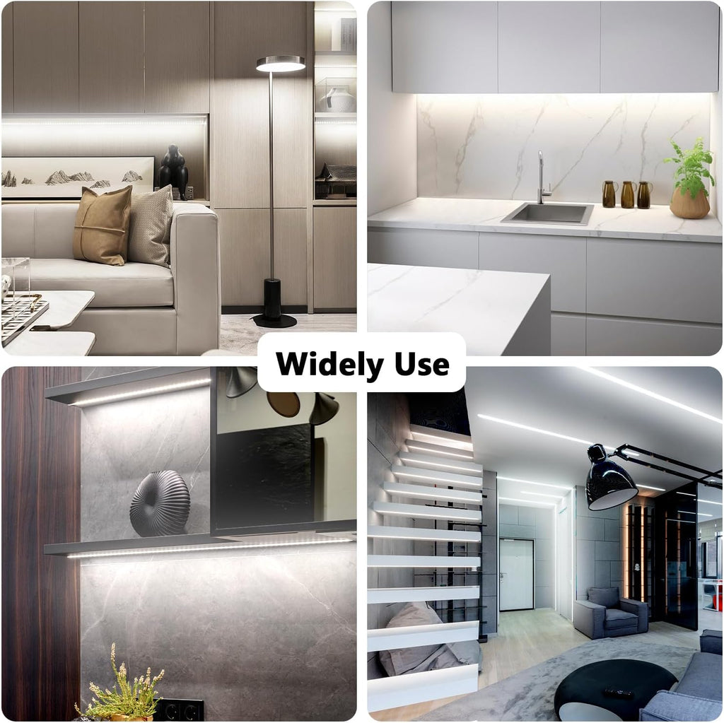 dalattin White LED Strip Lights, 20ft Dimmable Super Bright 24V Led Tape Light 6500K 360 LEDs Lights for Bedrooms, Mirror, Kitchen, Home Decoration Daylight White