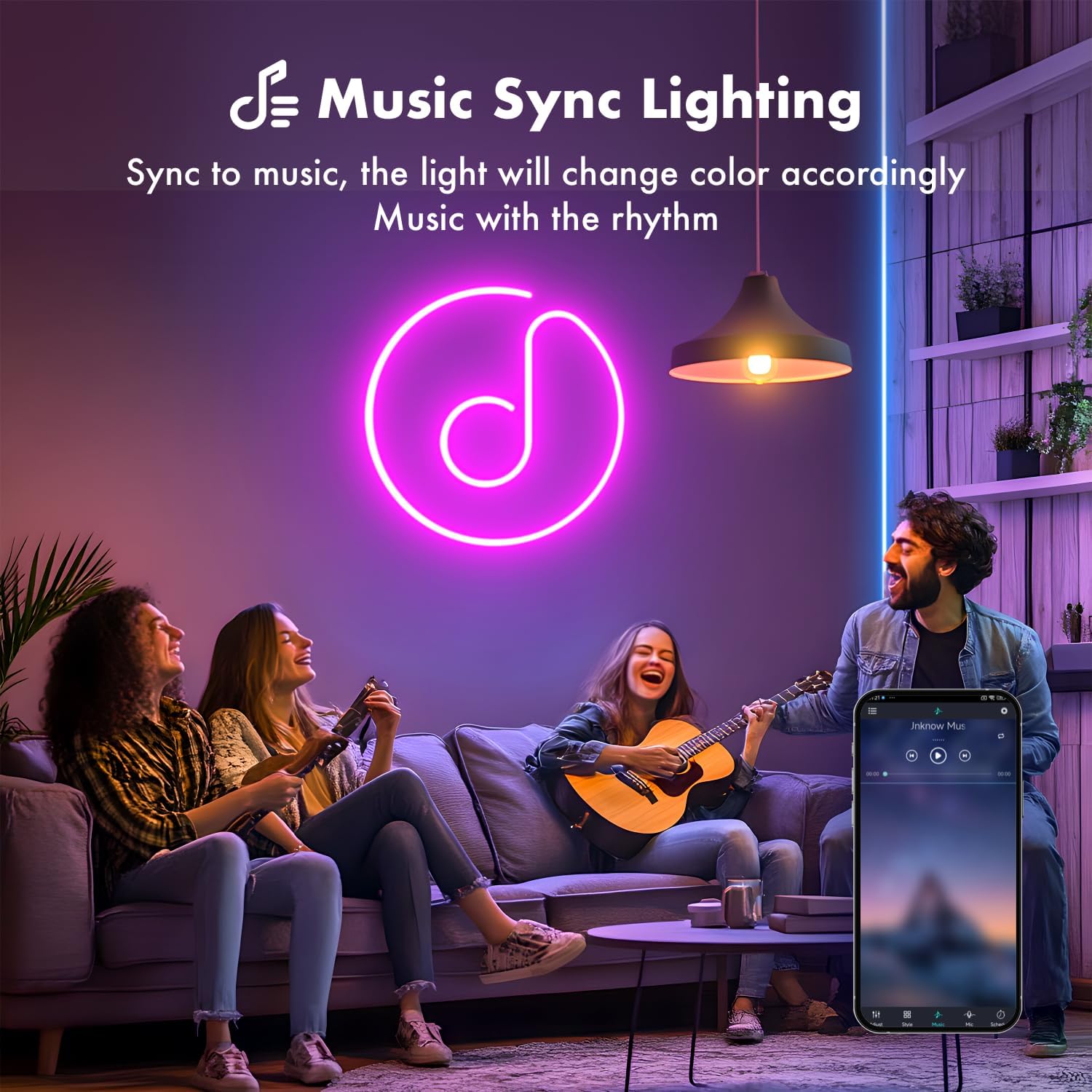 SILFU Neon Rope Lights, 50FT RGB LED Strip Lights, Waterproof IP67 LED Lights for Bedroom, DIY Design, Music Sync, 44 Key Remote Control, Multiple Modes for Bedroom, Holiday Decoration