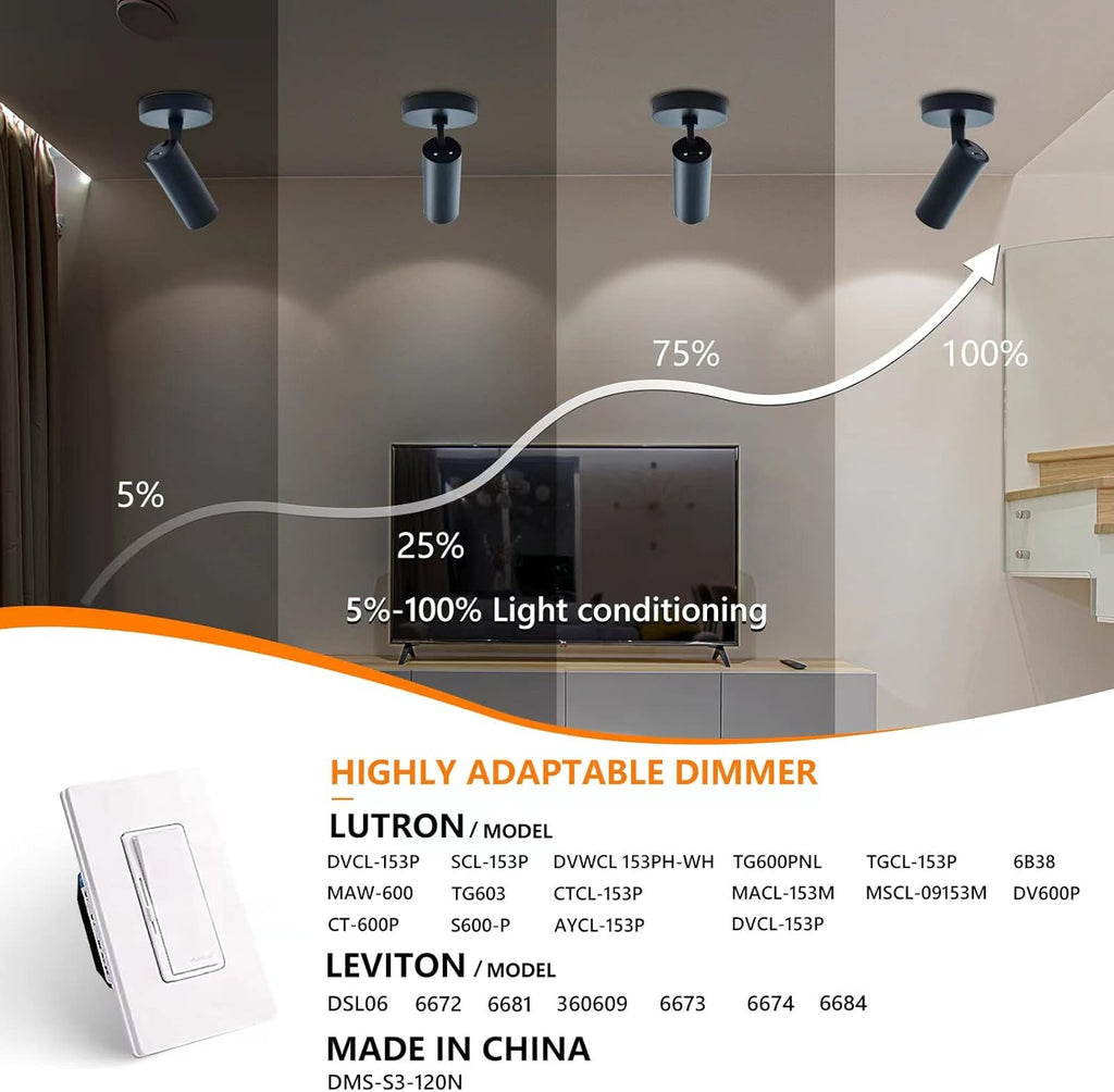 Spotlight 1 Pack 12W Spot Light Indoor 5CCT 2700K-6000K Selectable Dimmable LED Flush Mount Ceiling Spot Lights Directional Spotlights,Black,Adjustable Tilt Angle Accent Lighting
