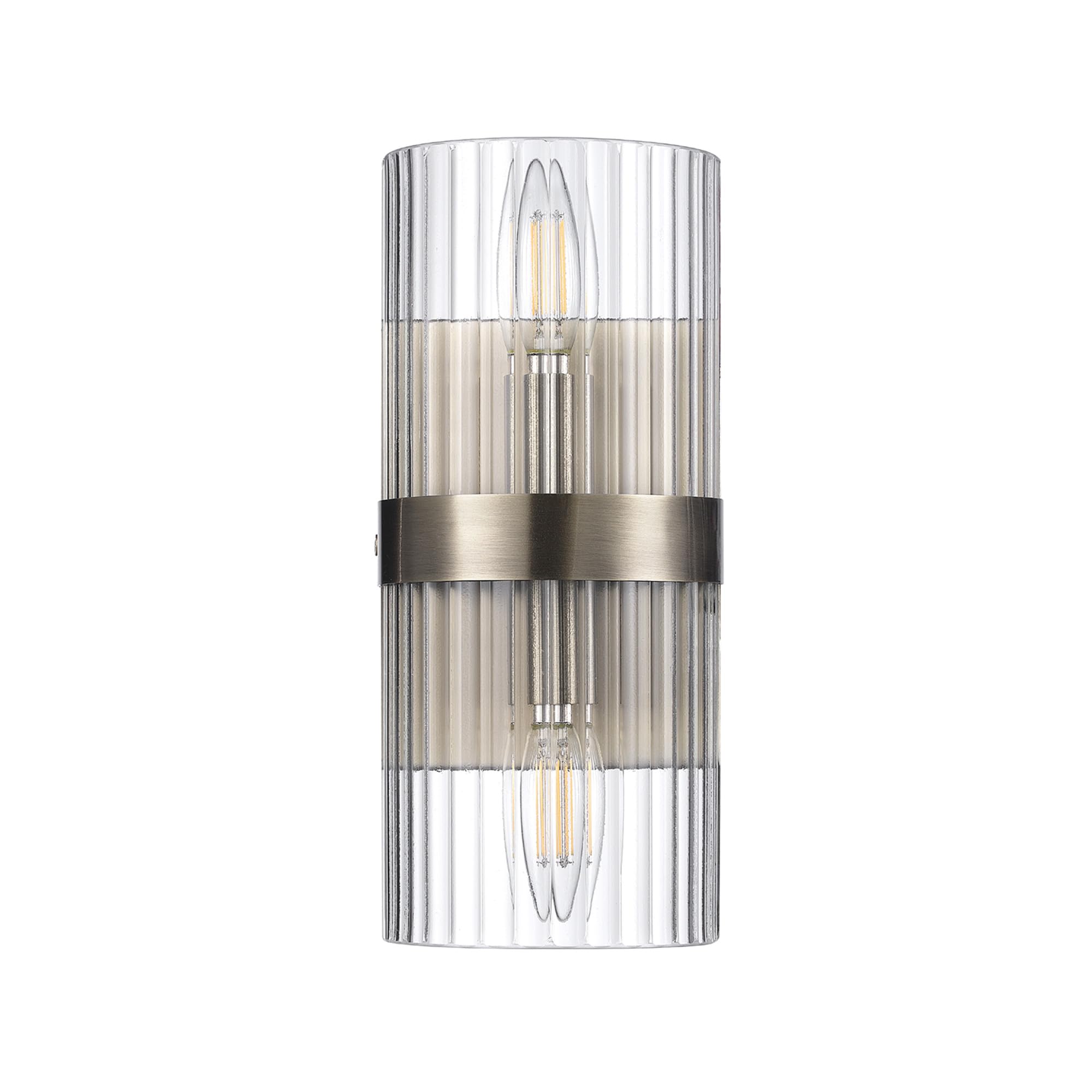 Globe Electric 51367 1-Light Wall Sconce, Matte Black, Gold Accent Socket, Clear Glass Shade, Wall-Lamp Dimmable, Lights for Bedroom, Kitchen Sconces Lighting, Home Decor, Bulb Not Included