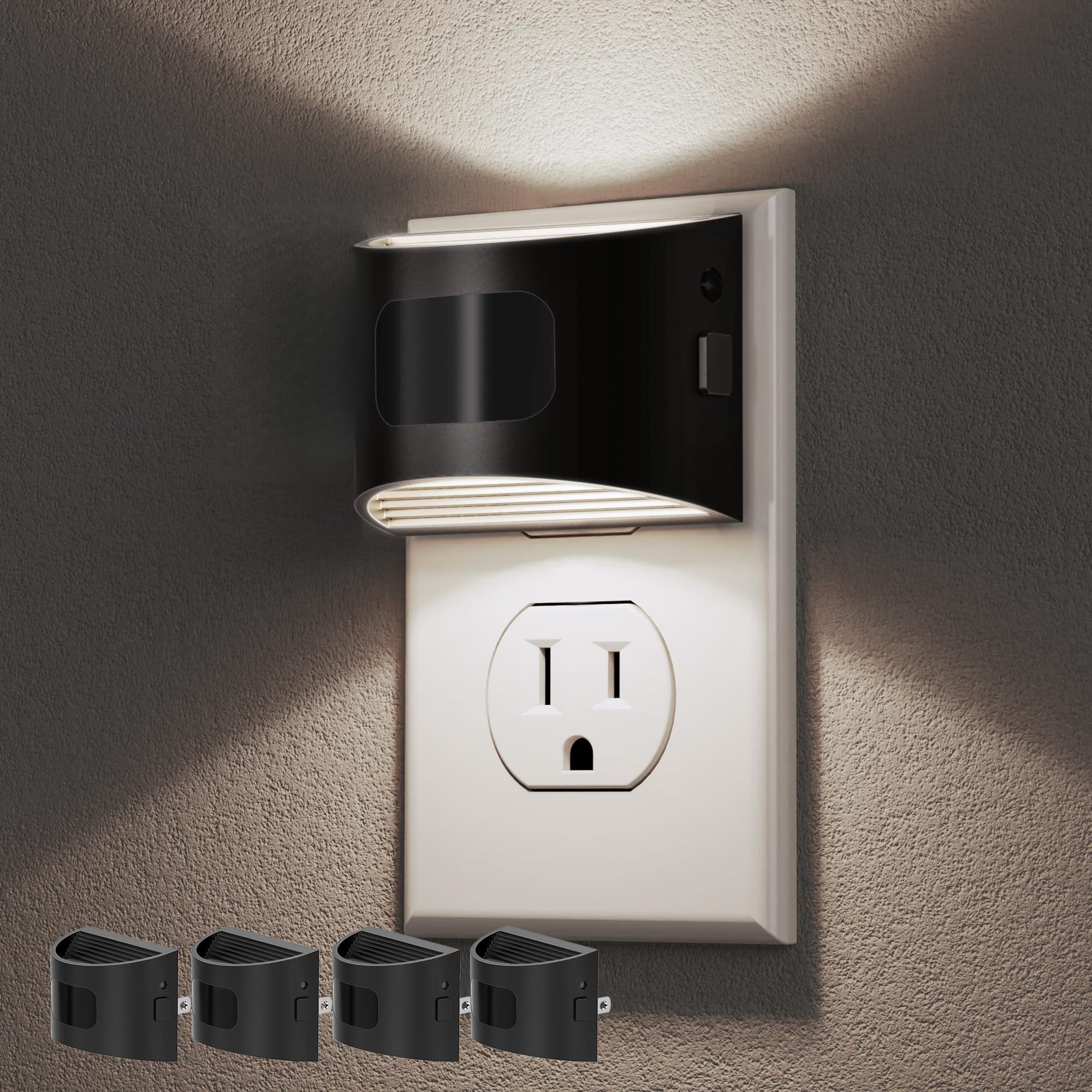 DORESshop LED Night Light[2 Pack], Night Lights Plug into Wall, 3 Mode Plug in Night Light with Motion Sensor, Dusk to Dawn Sensor, Nightlights for Adults, Bedroom, Bathroom, Hallway