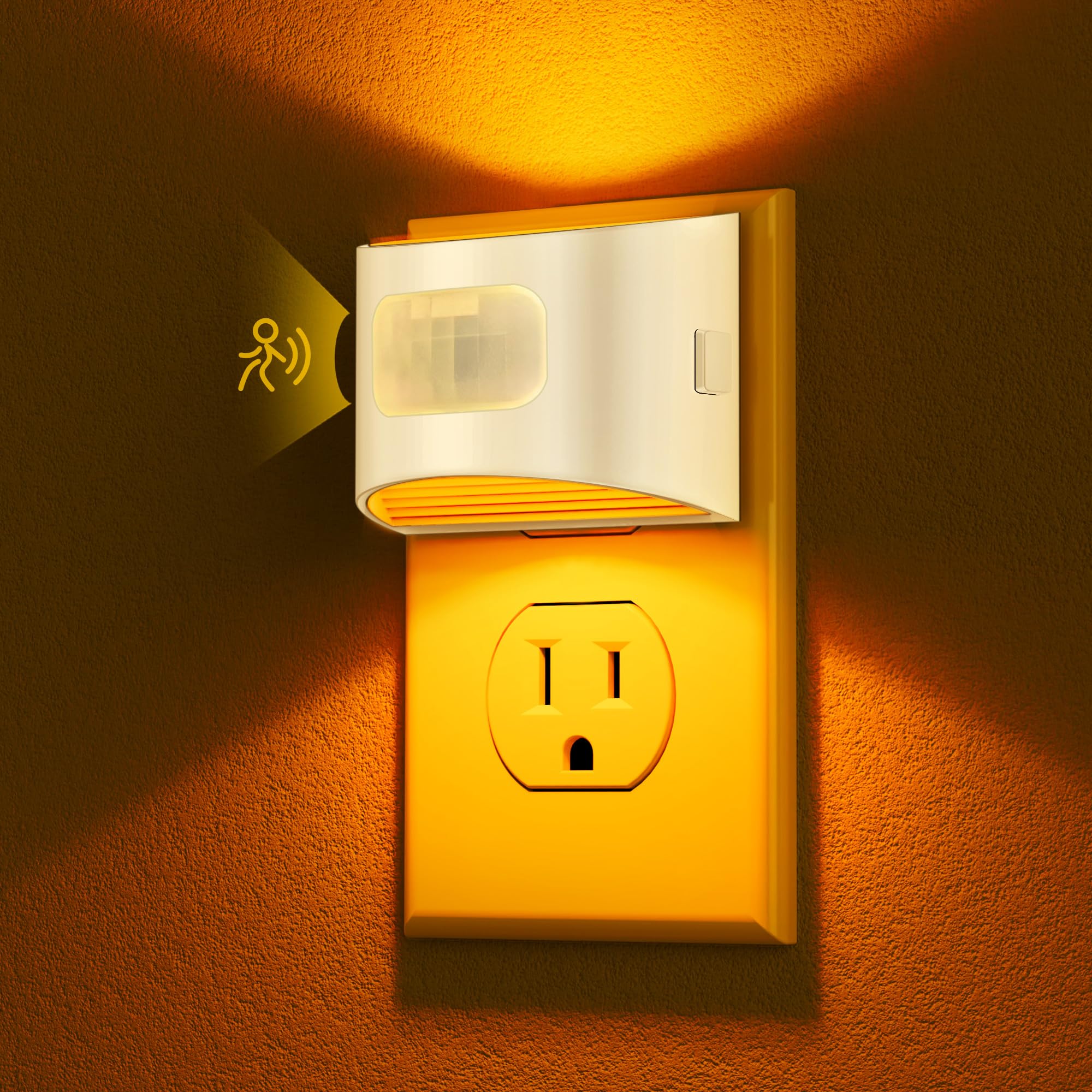 DORESshop LED Night Light[2 Pack], Night Lights Plug into Wall, 3 Mode Plug in Night Light with Motion Sensor, Dusk to Dawn Sensor, Nightlights for Adults, Bedroom, Bathroom, Hallway