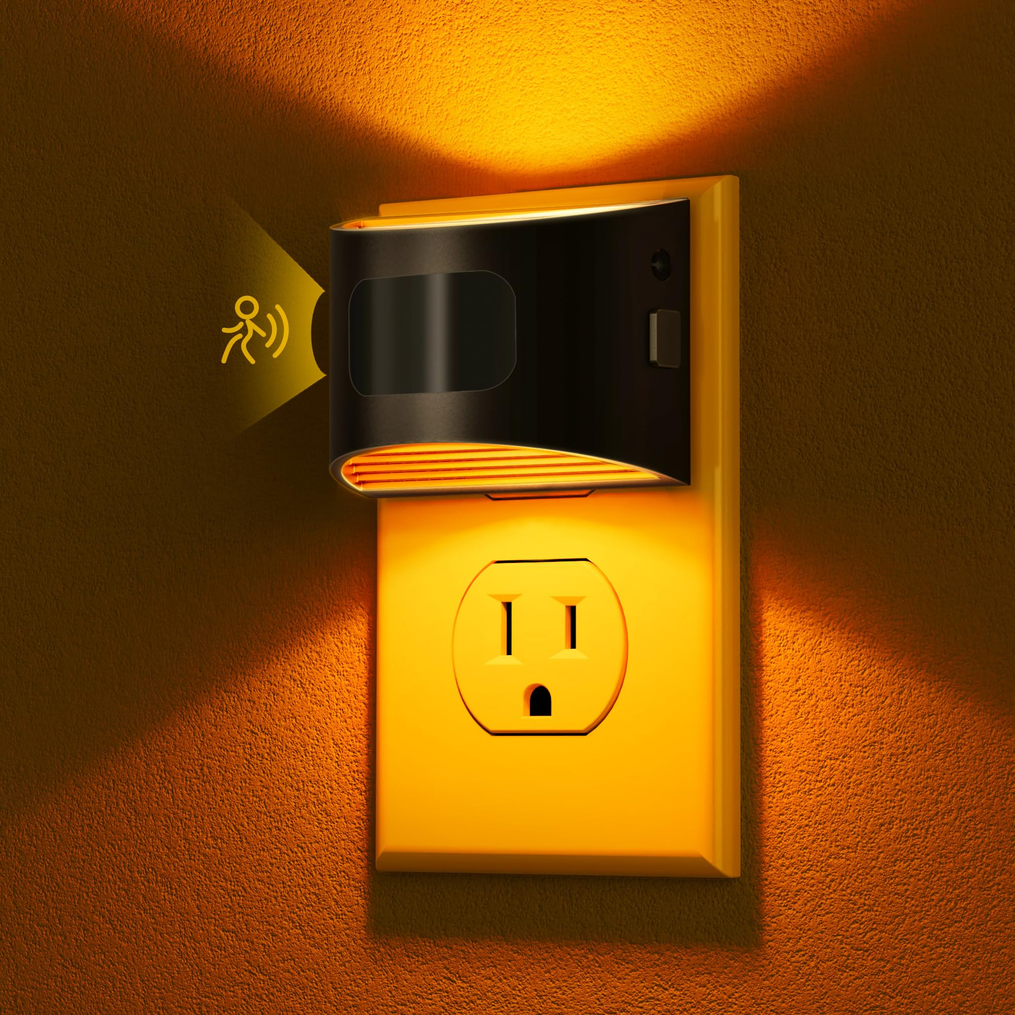 DORESshop LED Night Light[2 Pack], Night Lights Plug into Wall, 3 Mode Plug in Night Light with Motion Sensor, Dusk to Dawn Sensor, Nightlights for Adults, Bedroom, Bathroom, Hallway